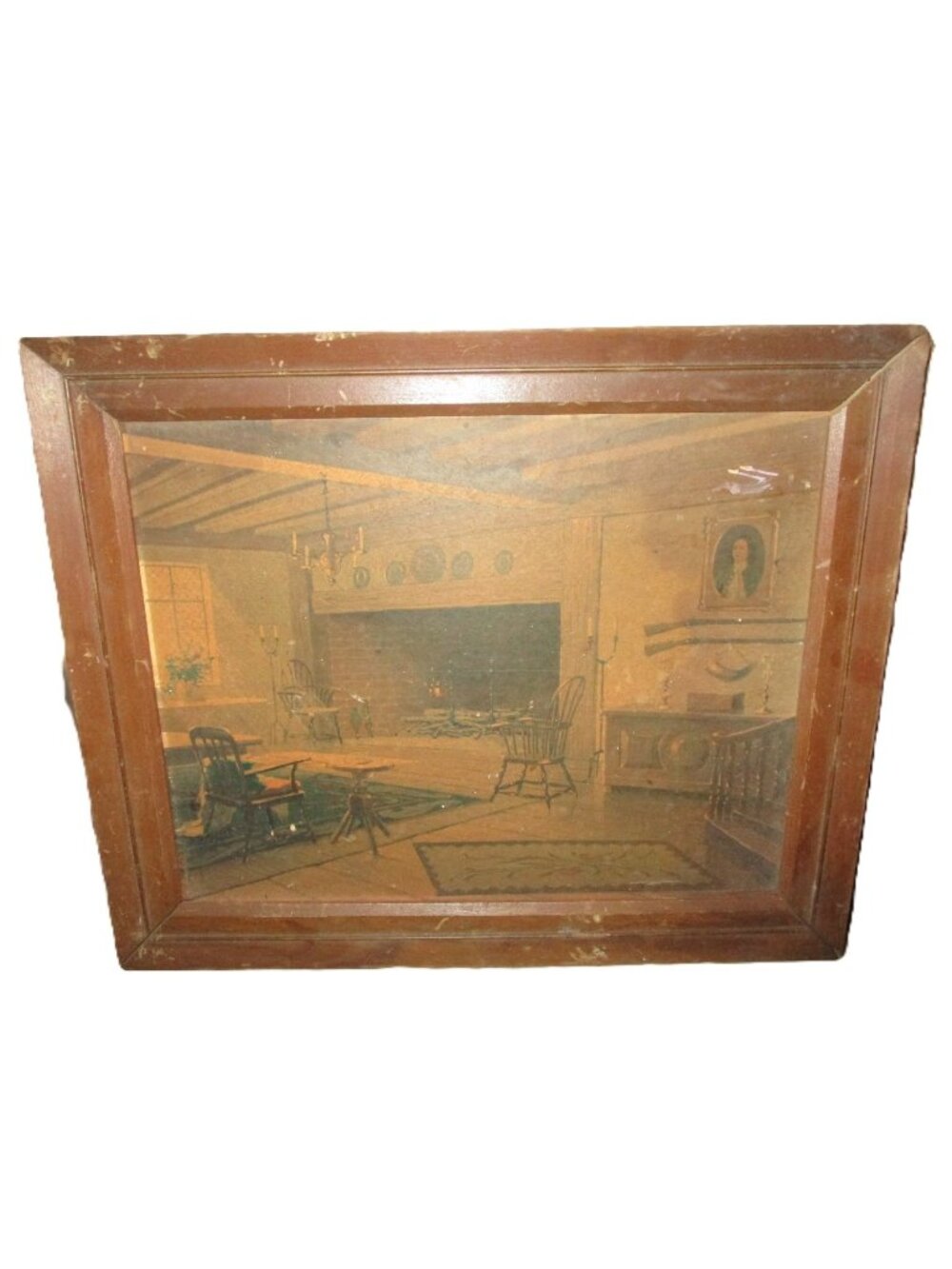Vintage 1950's Franklin Company 3 Picture Frames with Pictures Inside Each Frame